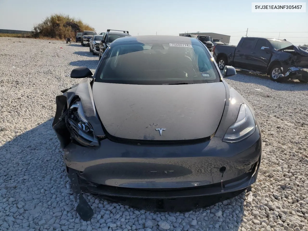 2022 Tesla Model 3 VIN: 5YJ3E1EA3NF305457 Lot: 75688774