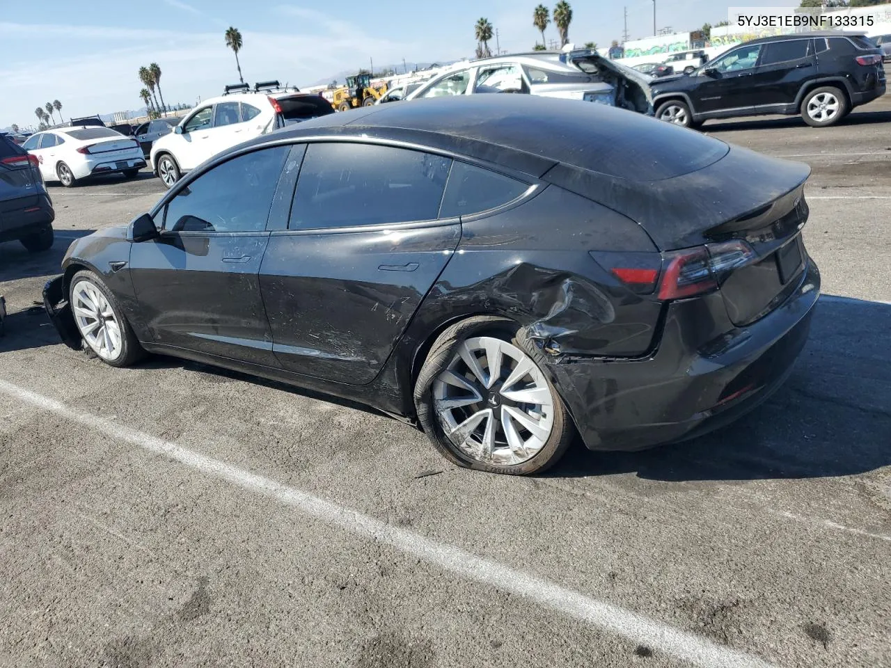 2022 Tesla Model 3 VIN: 5YJ3E1EB9NF133315 Lot: 75750974