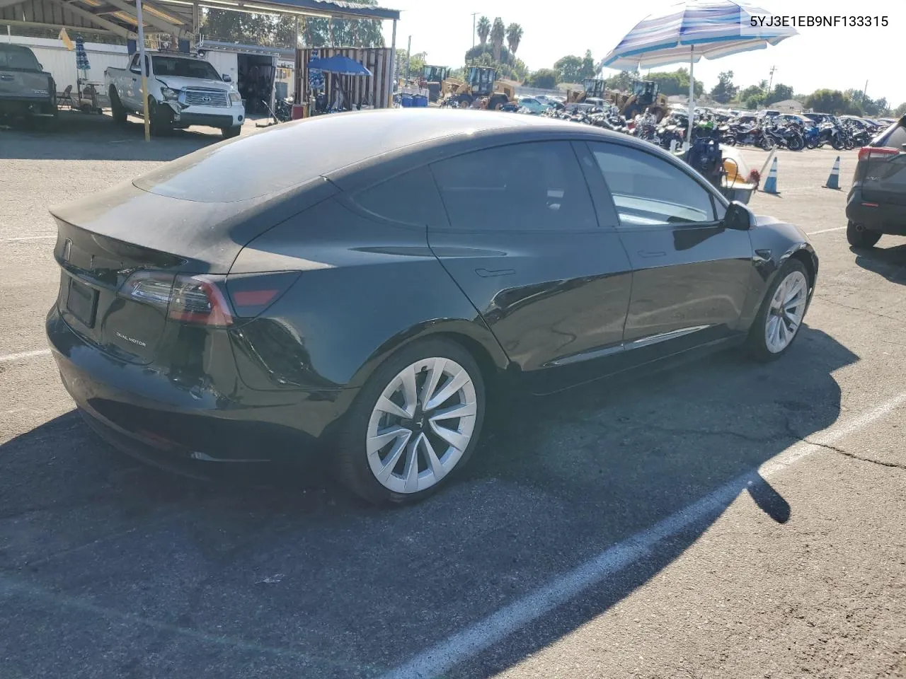 2022 Tesla Model 3 VIN: 5YJ3E1EB9NF133315 Lot: 75750974