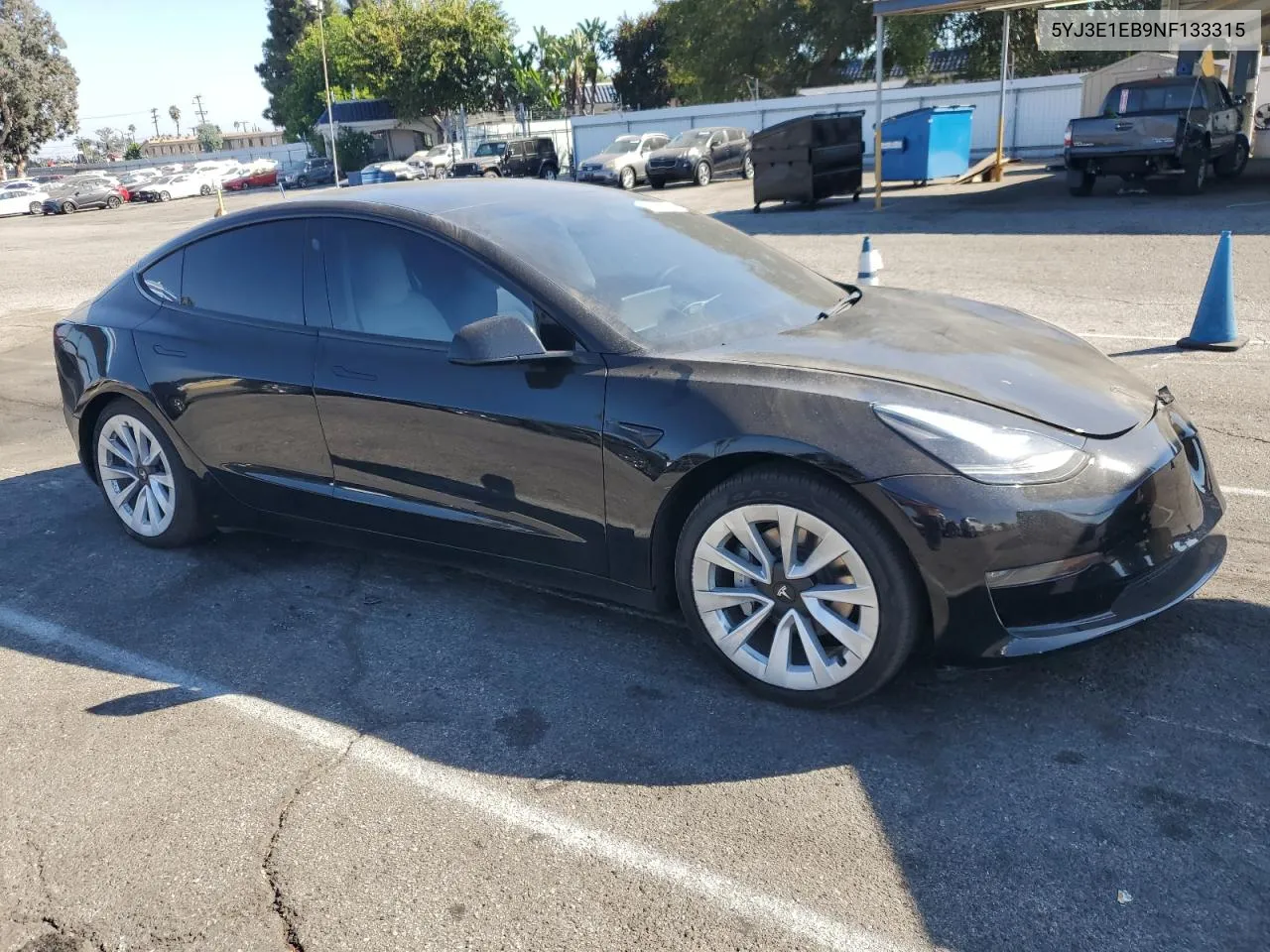 2022 Tesla Model 3 VIN: 5YJ3E1EB9NF133315 Lot: 75750974