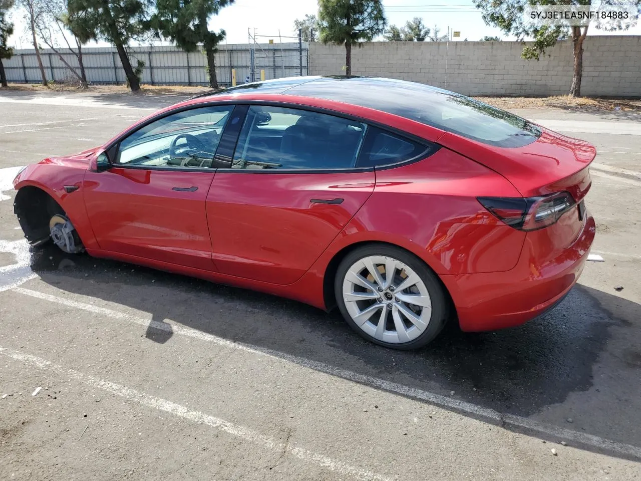 2022 Tesla Model 3 VIN: 5YJ3E1EA5NF184883 Lot: 75773874