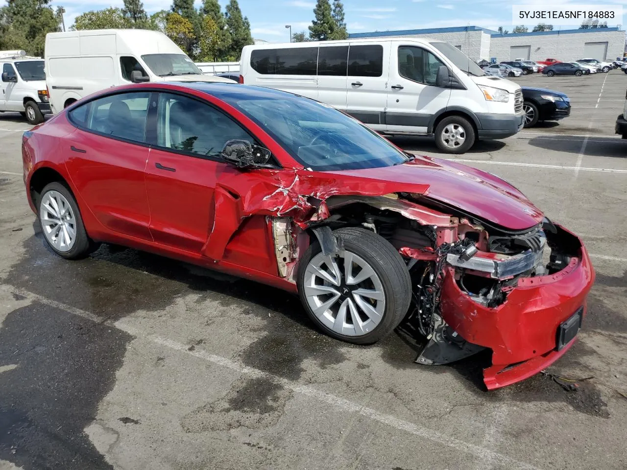 2022 Tesla Model 3 VIN: 5YJ3E1EA5NF184883 Lot: 75773874