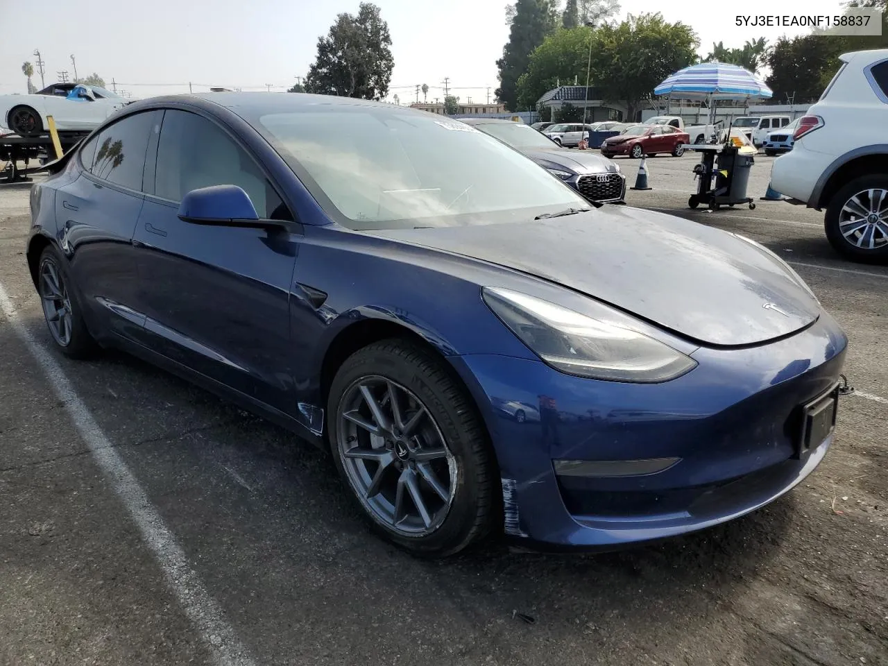 2022 Tesla Model 3 VIN: 5YJ3E1EA0NF158837 Lot: 75894604