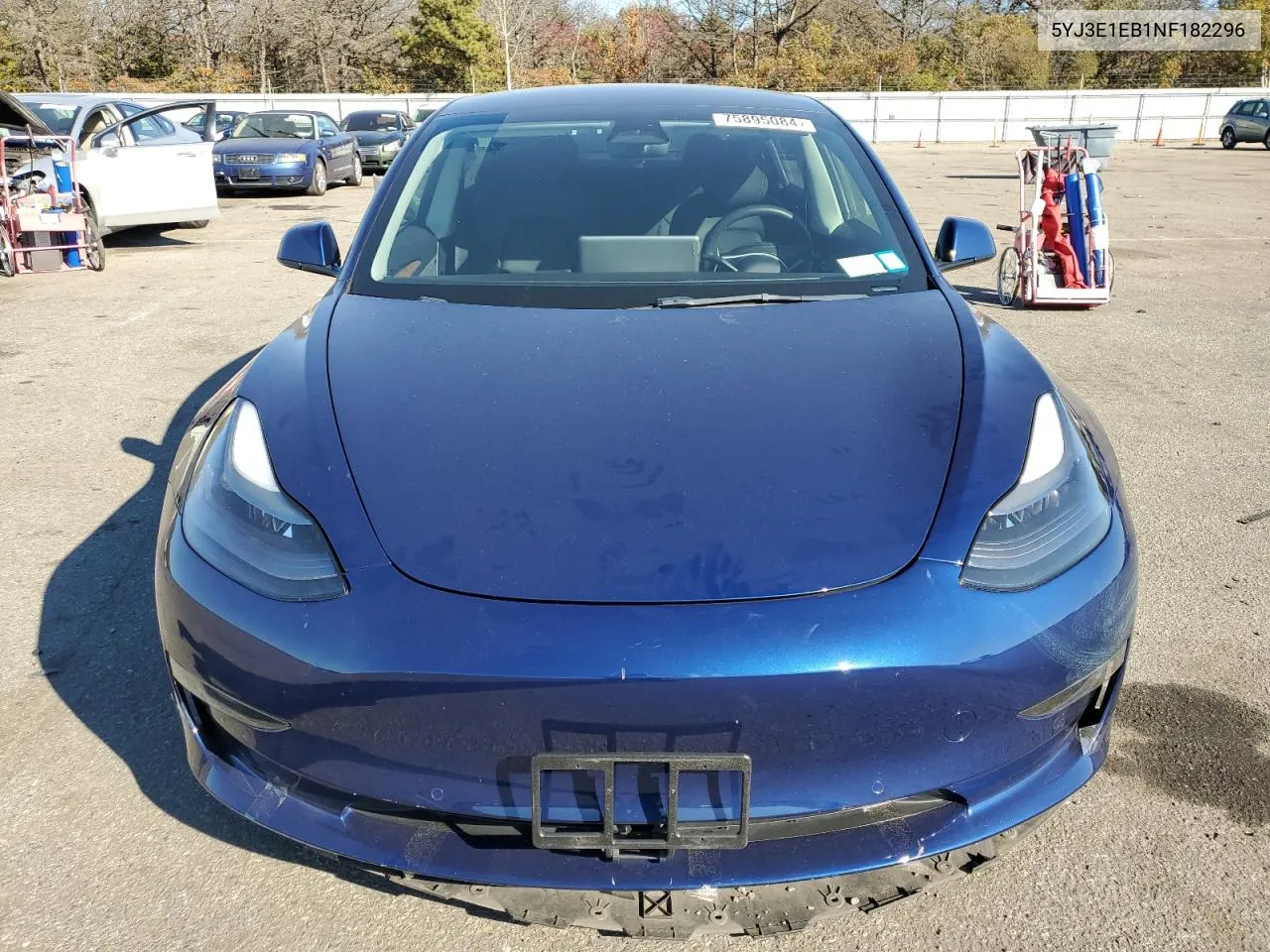 2022 Tesla Model 3 VIN: 5YJ3E1EB1NF182296 Lot: 75895084