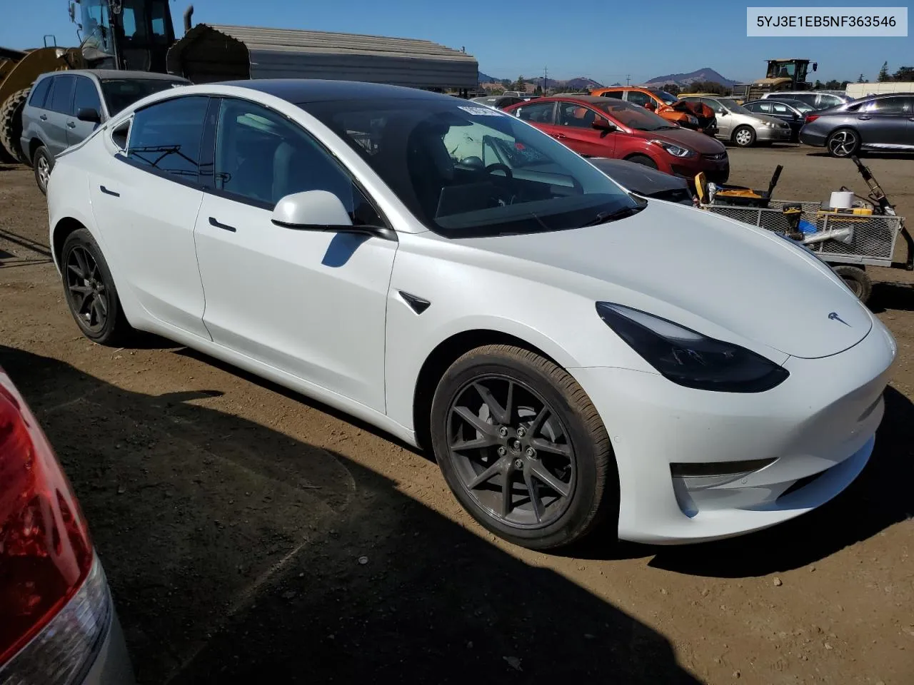 2022 Tesla Model 3 VIN: 5YJ3E1EB5NF363546 Lot: 76075414