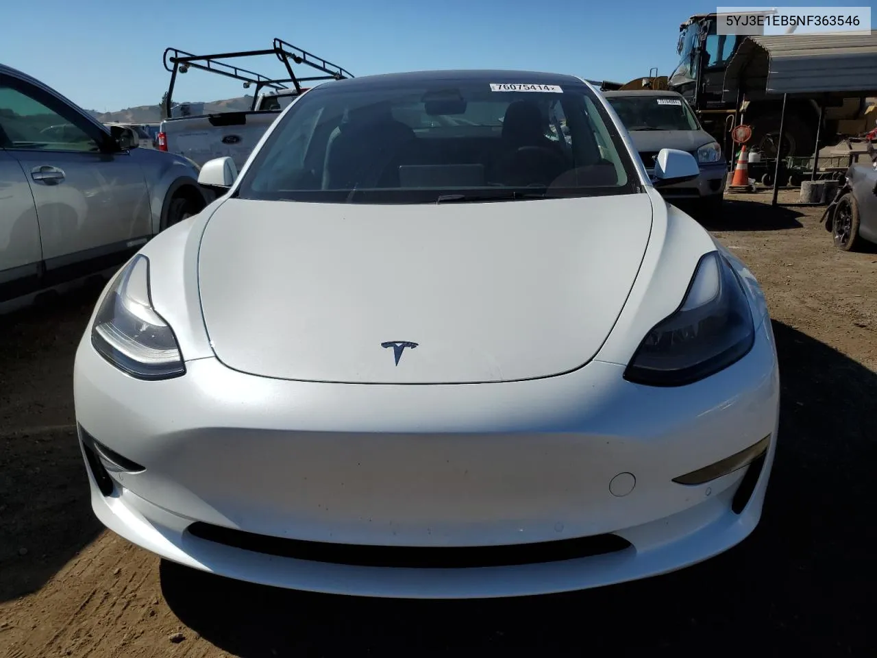 2022 Tesla Model 3 VIN: 5YJ3E1EB5NF363546 Lot: 76075414