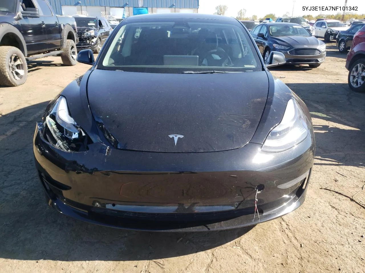 2022 Tesla Model 3 VIN: 5YJ3E1EA7NF101342 Lot: 76110694