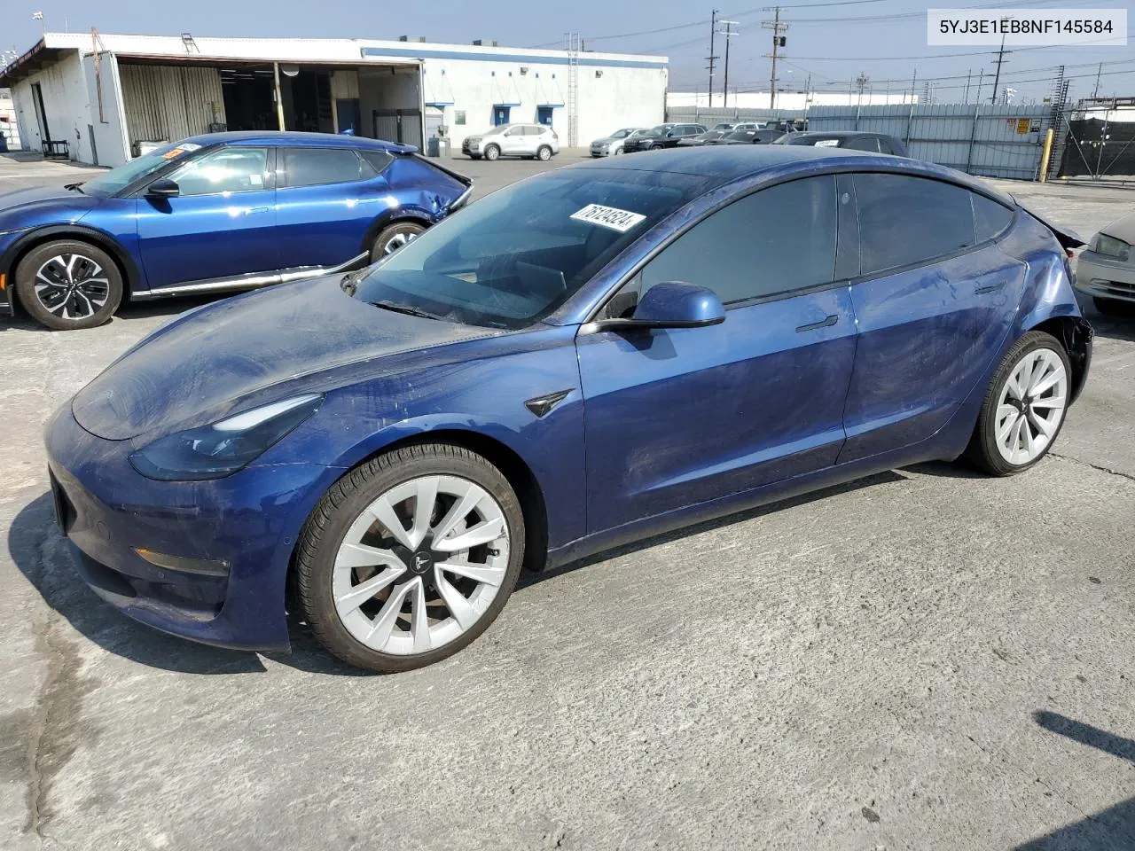 2022 Tesla Model 3 VIN: 5YJ3E1EB8NF145584 Lot: 76124524