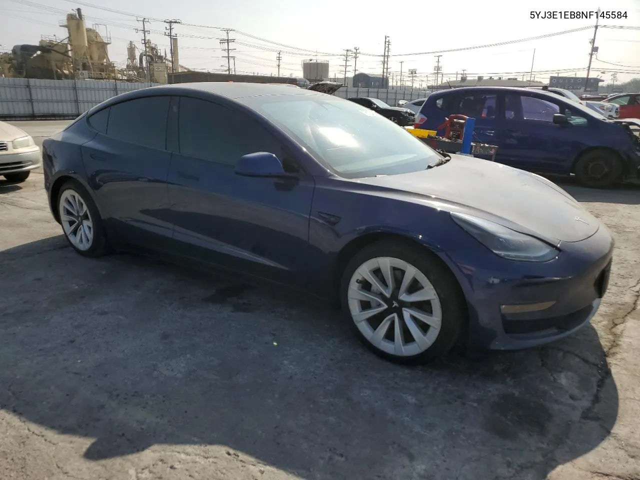 2022 Tesla Model 3 VIN: 5YJ3E1EB8NF145584 Lot: 76124524