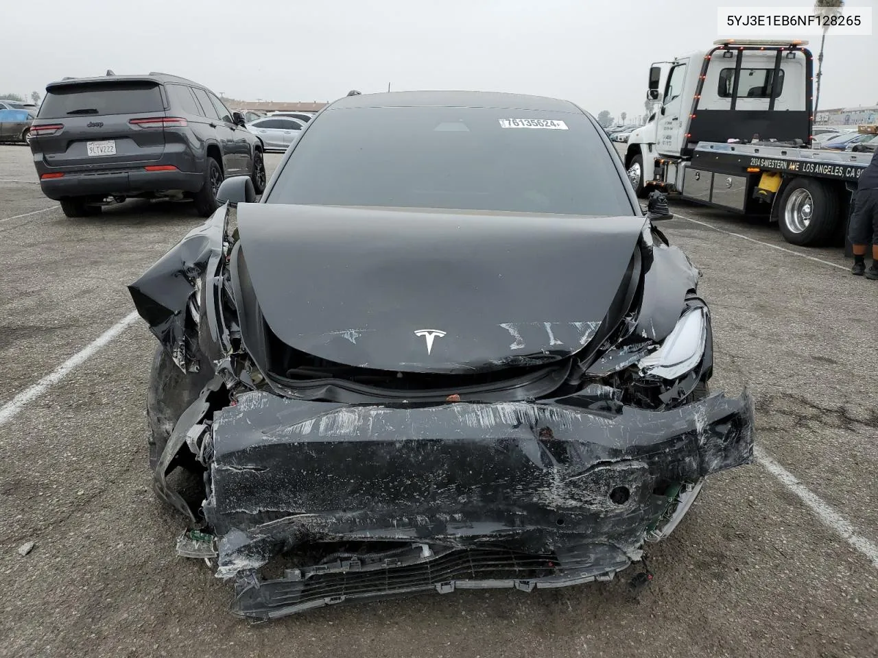 2022 Tesla Model 3 VIN: 5YJ3E1EB6NF128265 Lot: 76135624