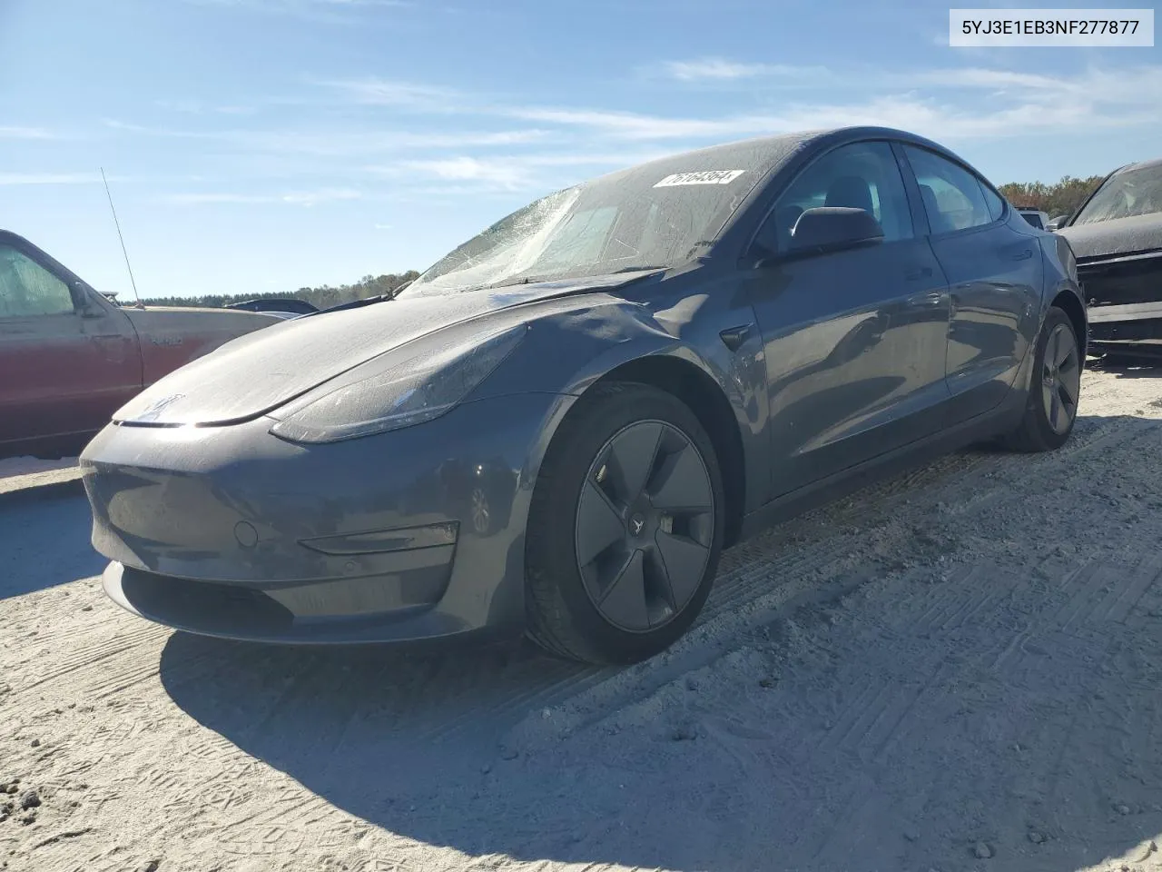 2022 Tesla Model 3 VIN: 5YJ3E1EB3NF277877 Lot: 76164364