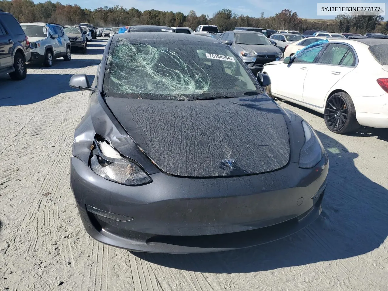 2022 Tesla Model 3 VIN: 5YJ3E1EB3NF277877 Lot: 76164364