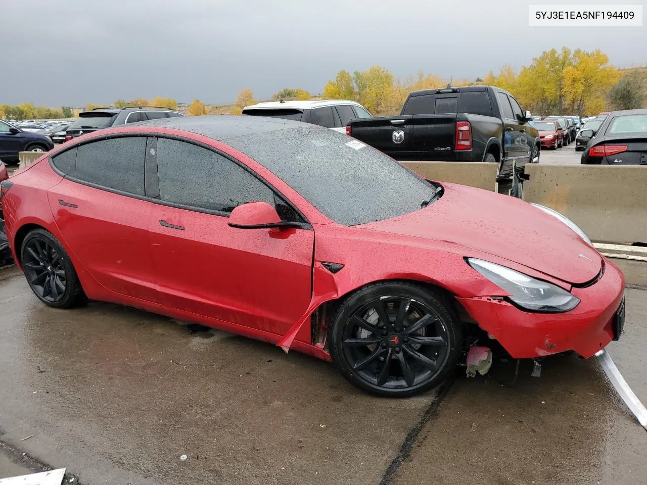 2022 Tesla Model 3 VIN: 5YJ3E1EA5NF194409 Lot: 76166894