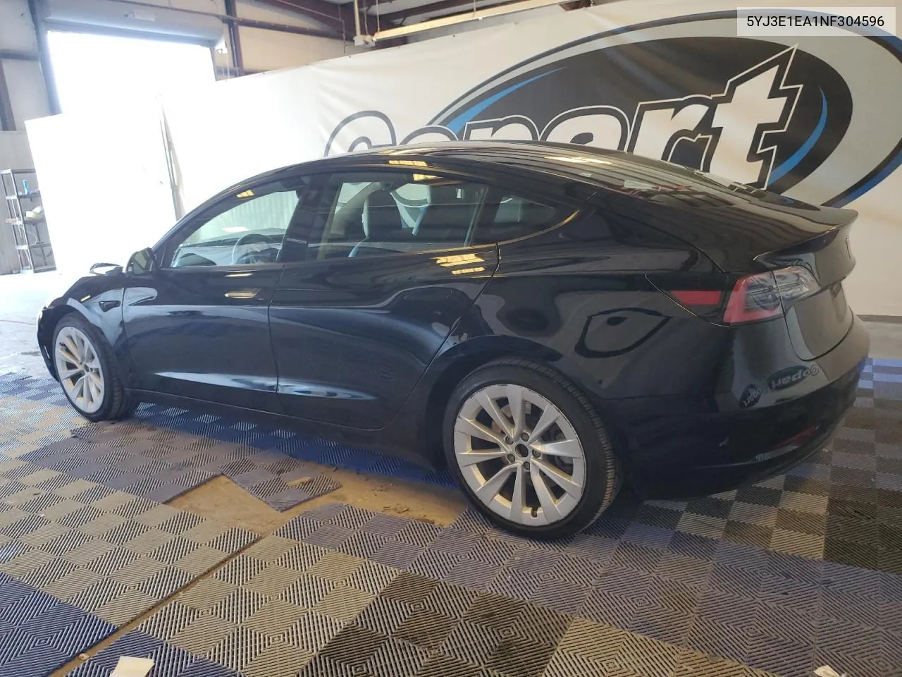 2022 Tesla Model 3 VIN: 5YJ3E1EA1NF304596 Lot: 76225534