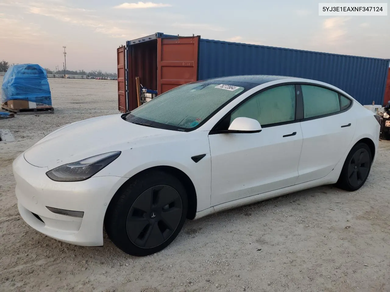 2022 Tesla Model 3 VIN: 5YJ3E1EAXNF347124 Lot: 76272864