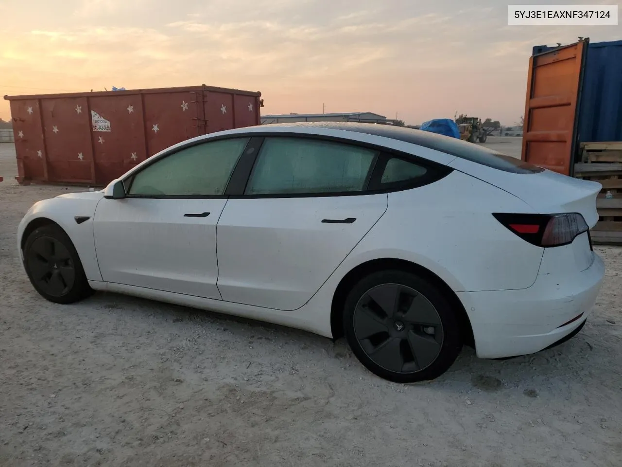 2022 Tesla Model 3 VIN: 5YJ3E1EAXNF347124 Lot: 76272864