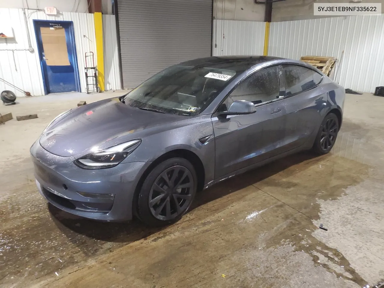 2022 Tesla Model 3 VIN: 5YJ3E1EB9NF335622 Lot: 76479354