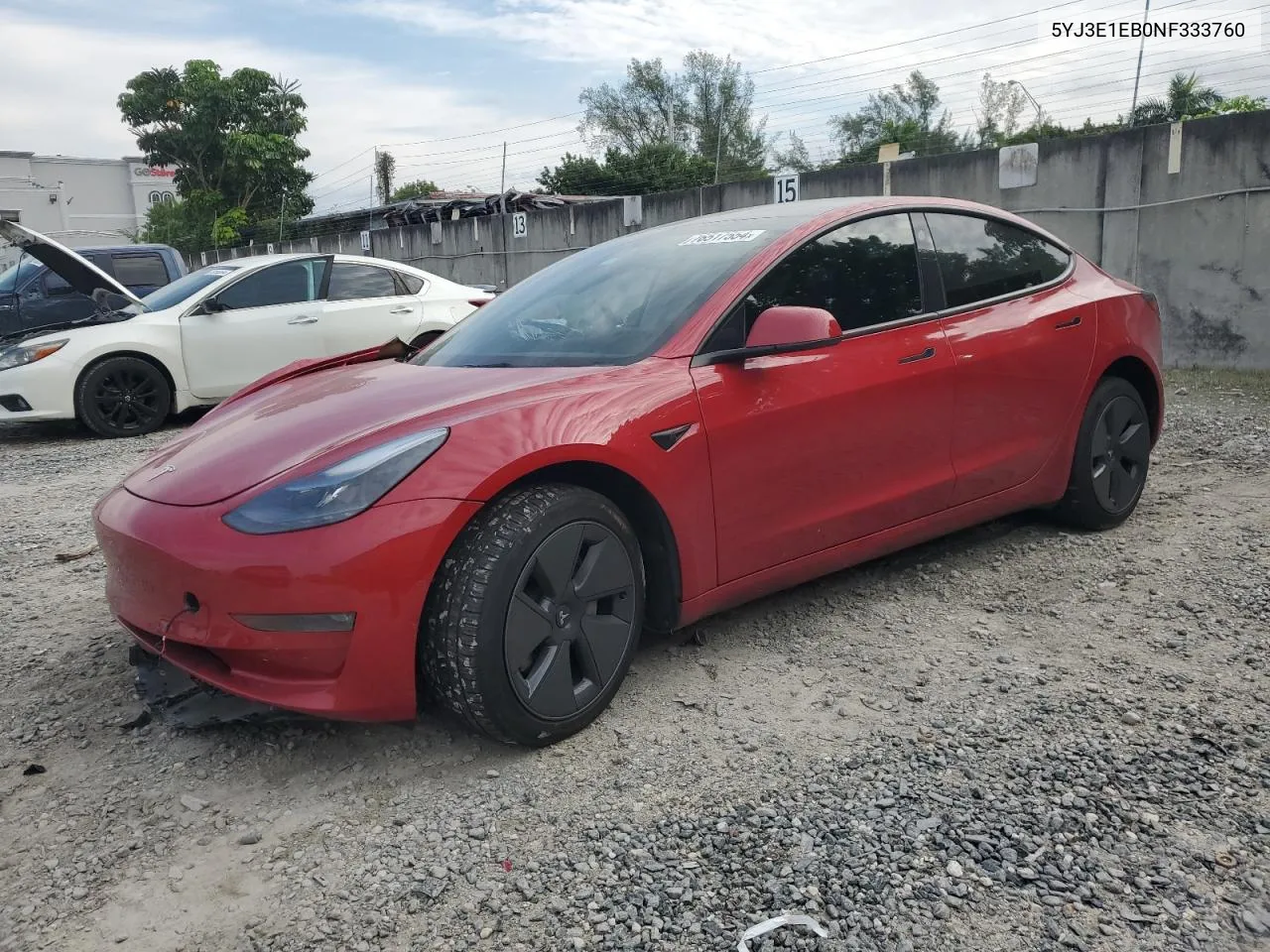 2022 Tesla Model 3 VIN: 5YJ3E1EB0NF333760 Lot: 76517554