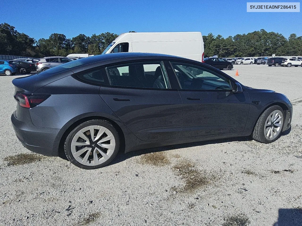 2022 Tesla Model 3 VIN: 5YJ3E1EA0NF286415 Lot: 76592604