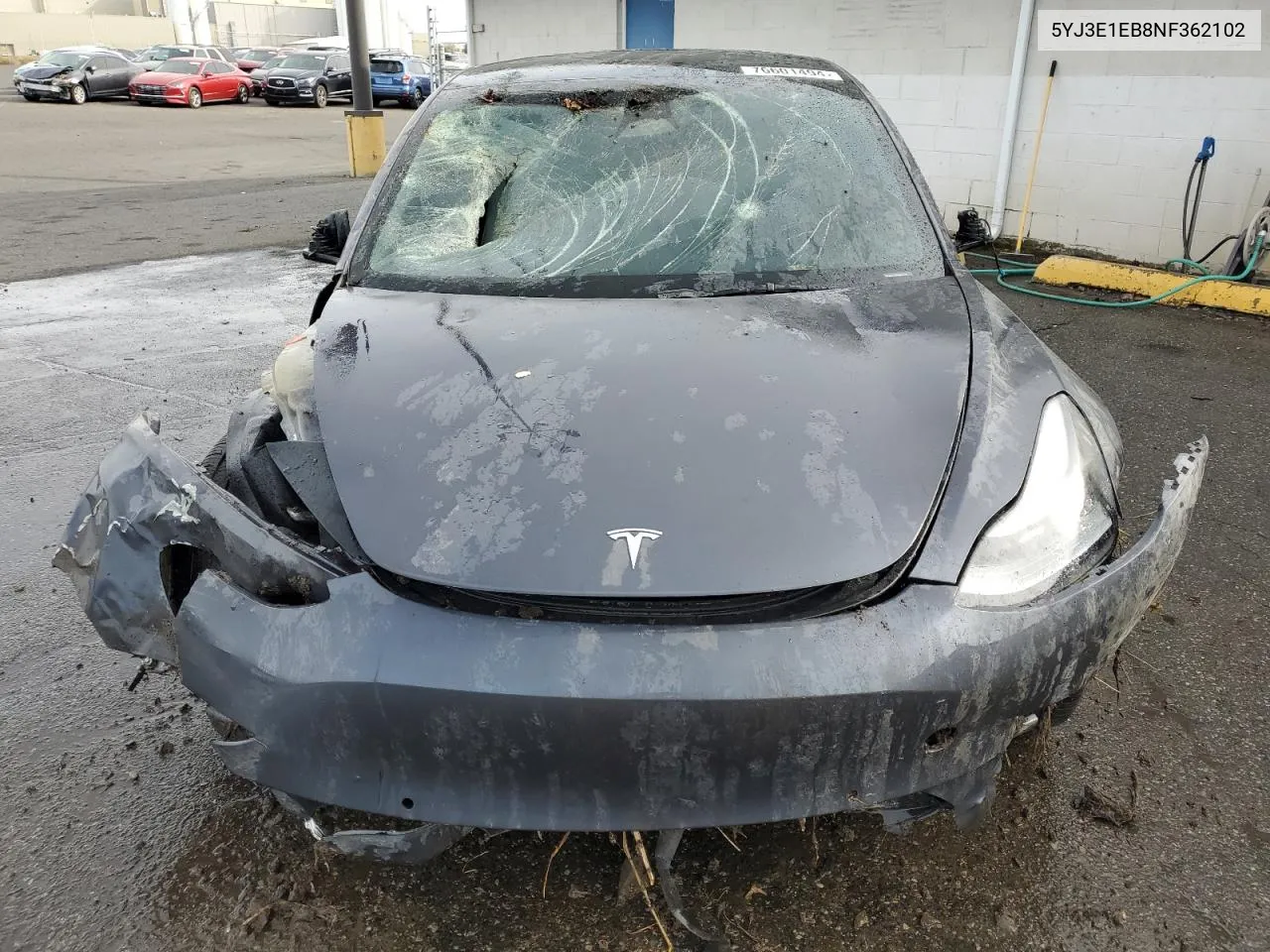 2022 Tesla Model 3 VIN: 5YJ3E1EB8NF362102 Lot: 76601494