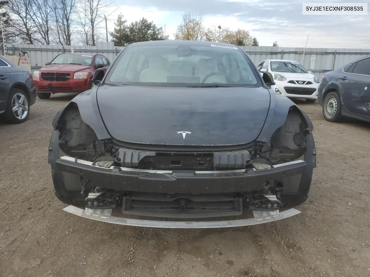 2022 Tesla Model 3 VIN: 5YJ3E1ECXNF308535 Lot: 76698954