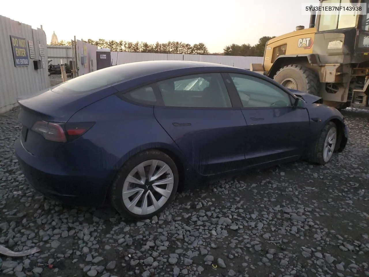 2022 Tesla Model 3 VIN: 5YJ3E1EB7NF143938 Lot: 76774314