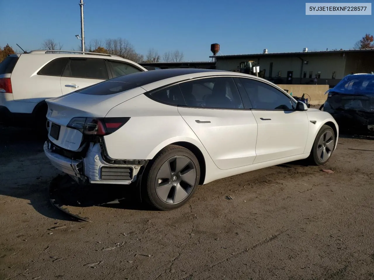 2022 Tesla Model 3 VIN: 5YJ3E1EBXNF228577 Lot: 76803214