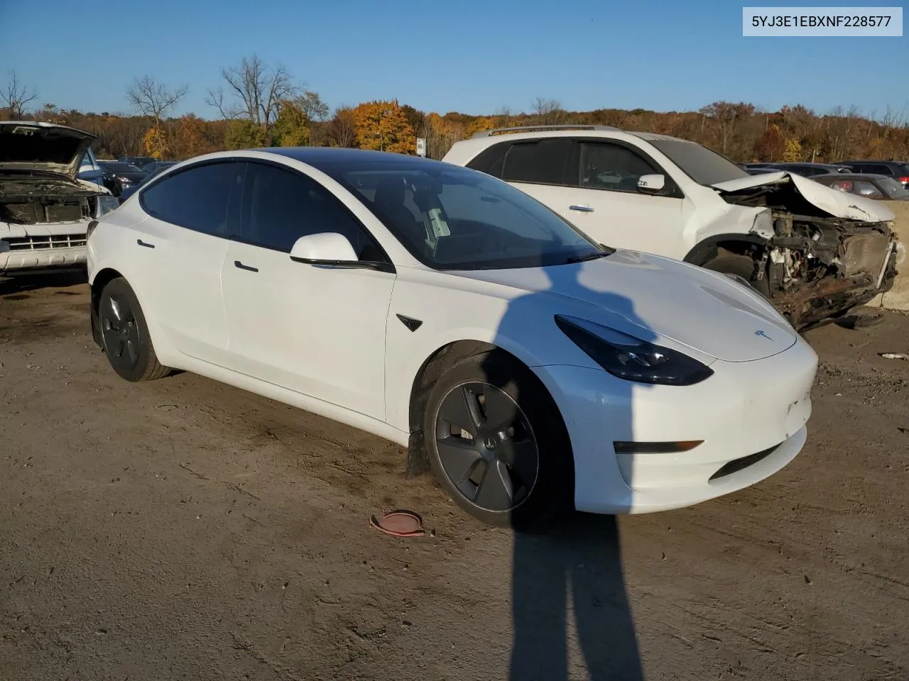 2022 Tesla Model 3 VIN: 5YJ3E1EBXNF228577 Lot: 76803214