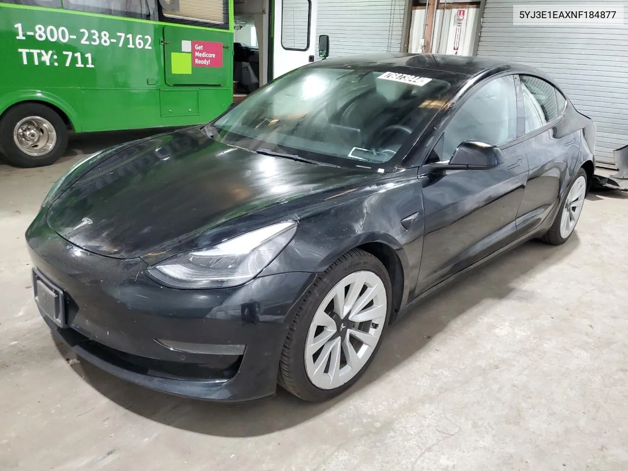 2022 Tesla Model 3 VIN: 5YJ3E1EAXNF184877 Lot: 76873844