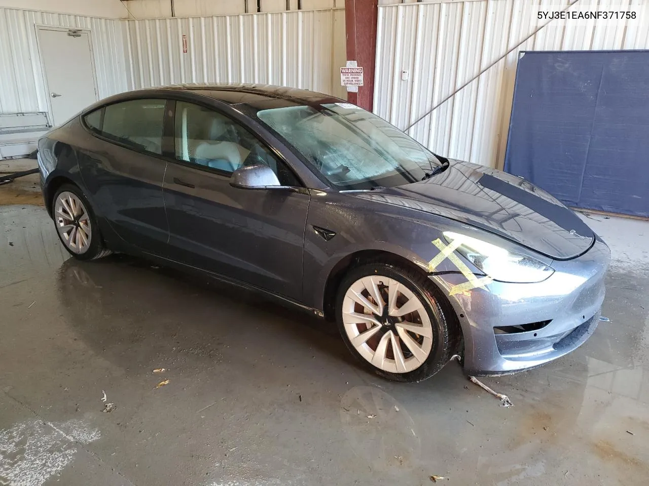 2022 Tesla Model 3 VIN: 5YJ3E1EA6NF371758 Lot: 76899084