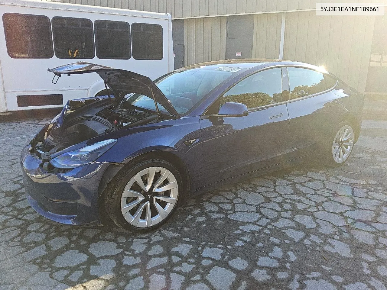 2022 Tesla Model 3 VIN: 5YJ3E1EA1NF189661 Lot: 76998634