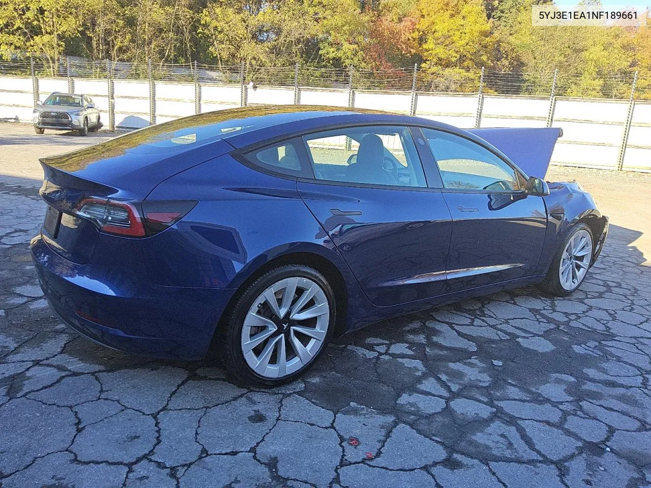 2022 Tesla Model 3 VIN: 5YJ3E1EA1NF189661 Lot: 76998634