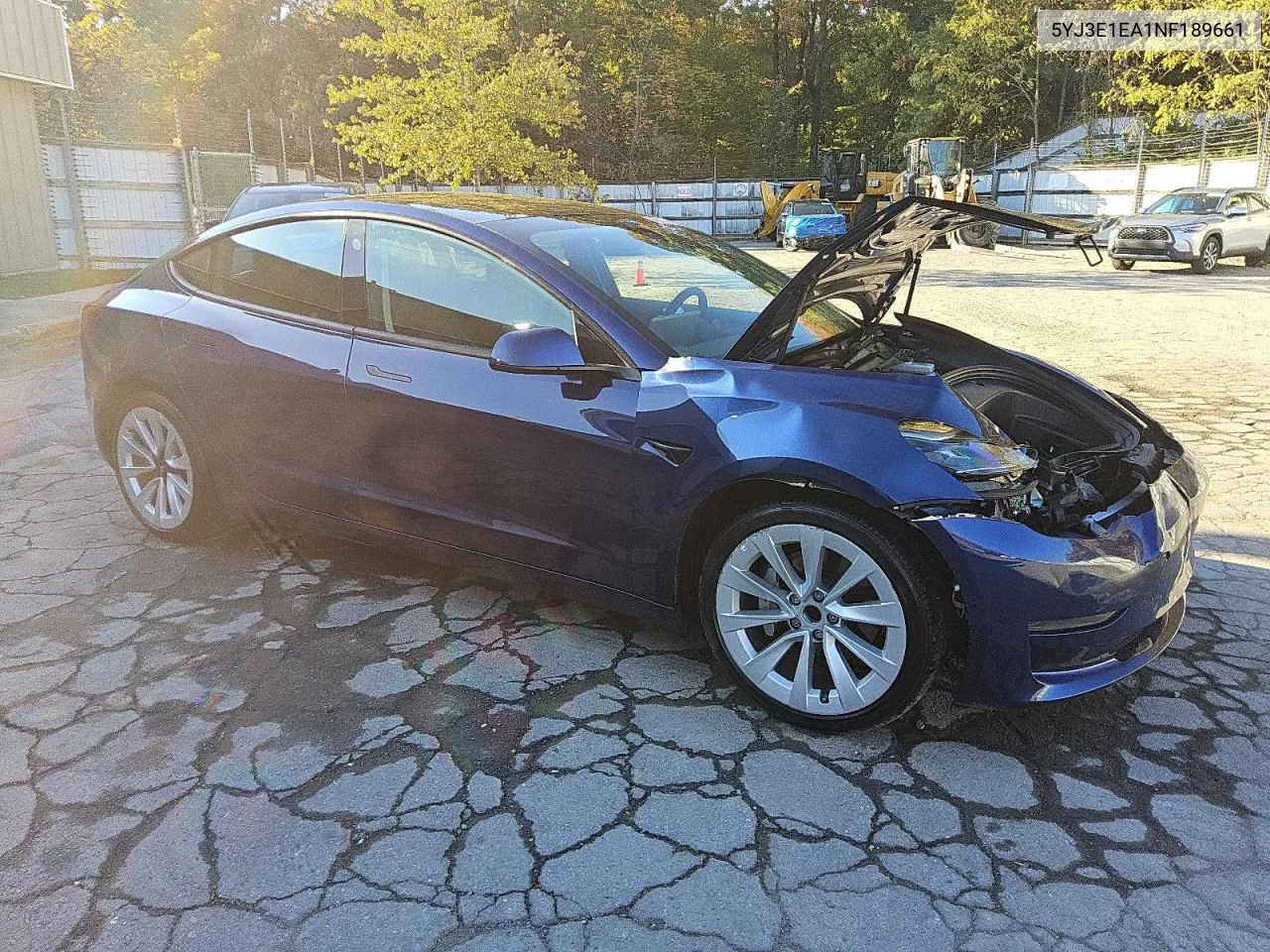 2022 Tesla Model 3 VIN: 5YJ3E1EA1NF189661 Lot: 76998634