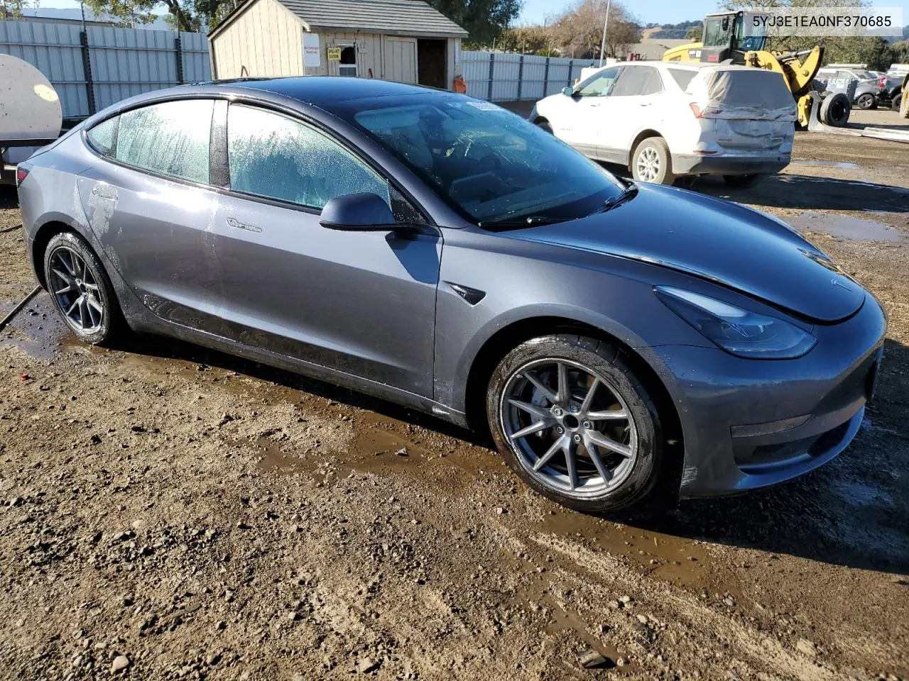 2022 Tesla Model 3 VIN: 5YJ3E1EA0NF370685 Lot: 76999164