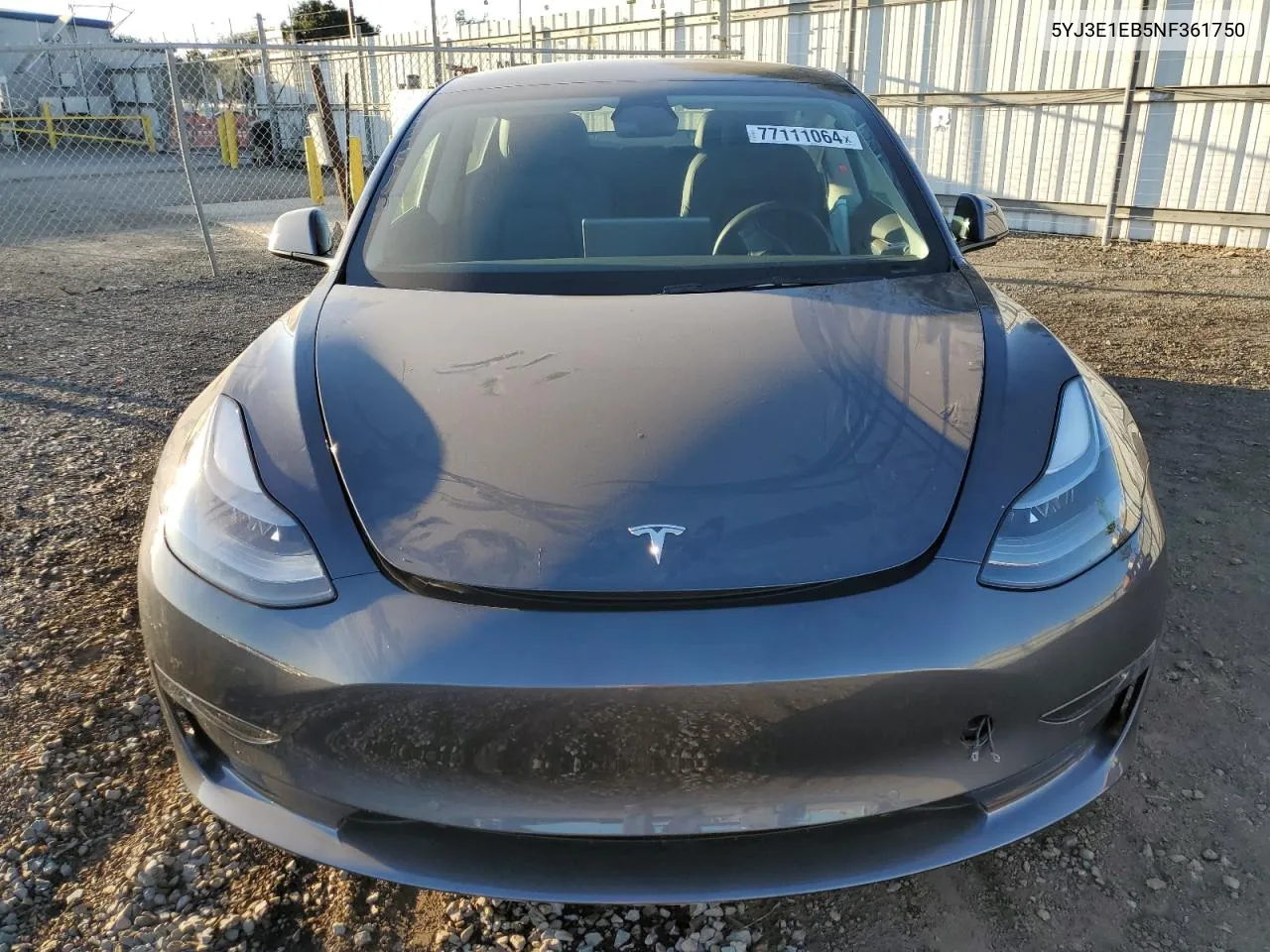 2022 Tesla Model 3 VIN: 5YJ3E1EB5NF361750 Lot: 77111064