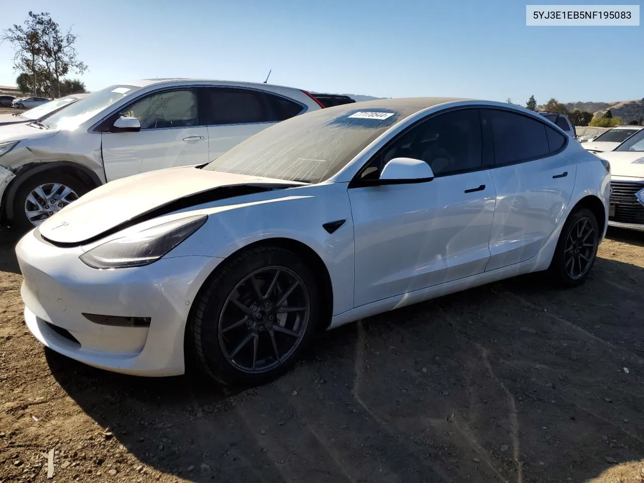 2022 Tesla Model 3 VIN: 5YJ3E1EB5NF195083 Lot: 77170544