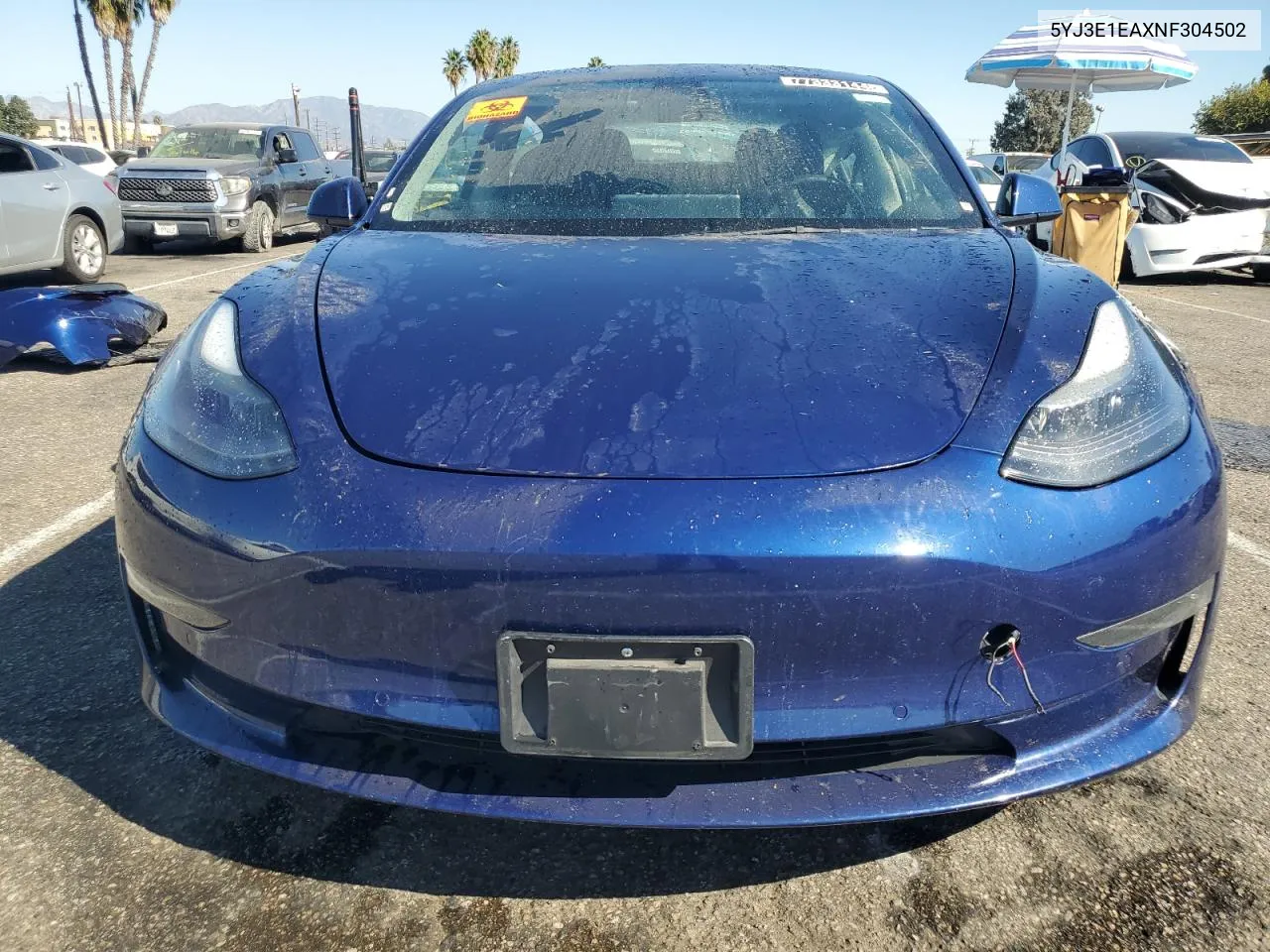 2022 Tesla Model 3 VIN: 5YJ3E1EAXNF304502 Lot: 77333144