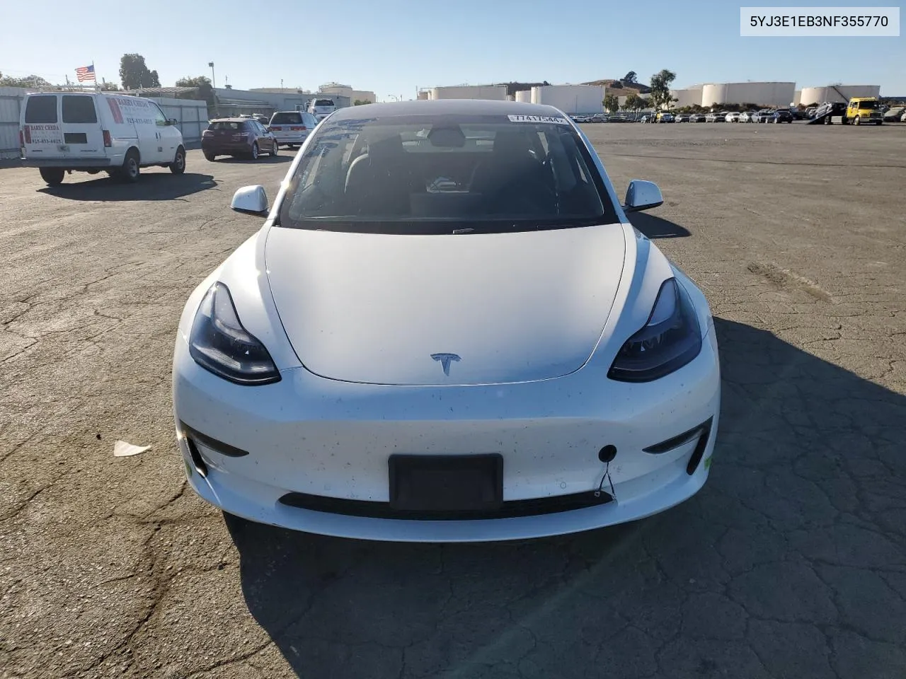 2022 Tesla Model 3 VIN: 5YJ3E1EB3NF355770 Lot: 77417544