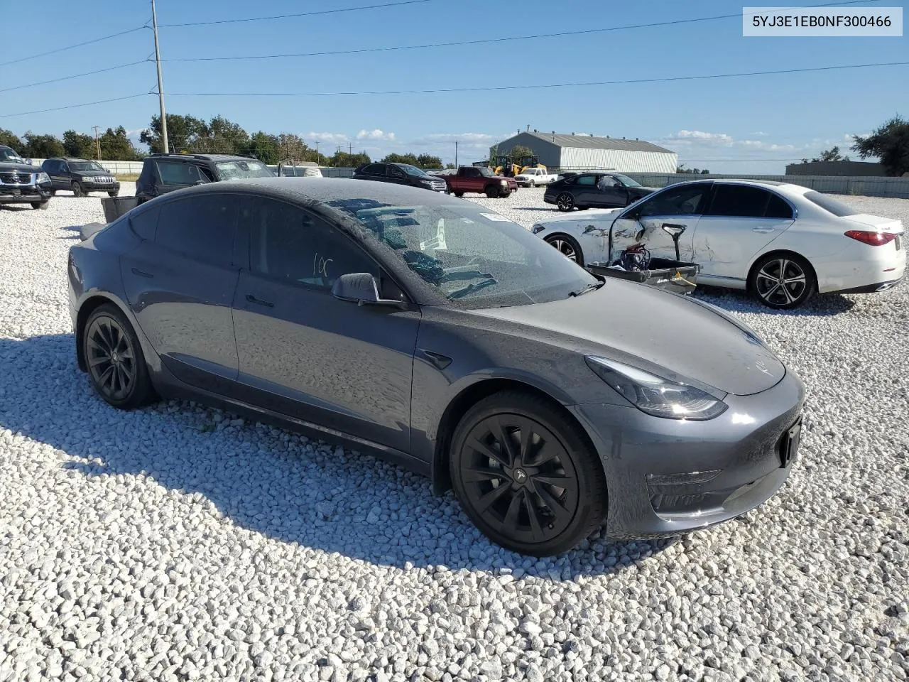 2022 Tesla Model 3 VIN: 5YJ3E1EB0NF300466 Lot: 77423224