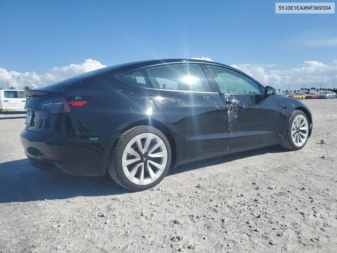 2022 Tesla Model 3 VIN: 5YJ3E1EAXNF369334 Lot: 77818674