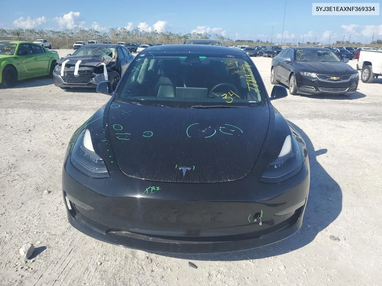 2022 Tesla Model 3 VIN: 5YJ3E1EAXNF369334 Lot: 77818674