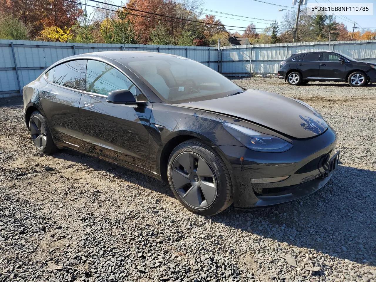 2022 Tesla Model 3 VIN: 5YJ3E1EB8NF110785 Lot: 77840944