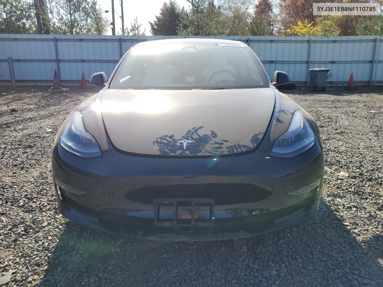 2022 Tesla Model 3 VIN: 5YJ3E1EB8NF110785 Lot: 77840944