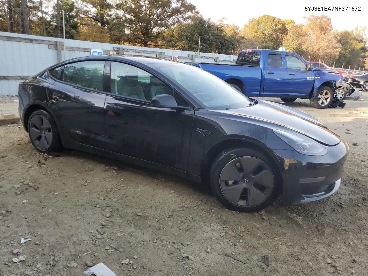 2022 Tesla Model 3 VIN: 5YJ3E1EA7NF371672 Lot: 77890504