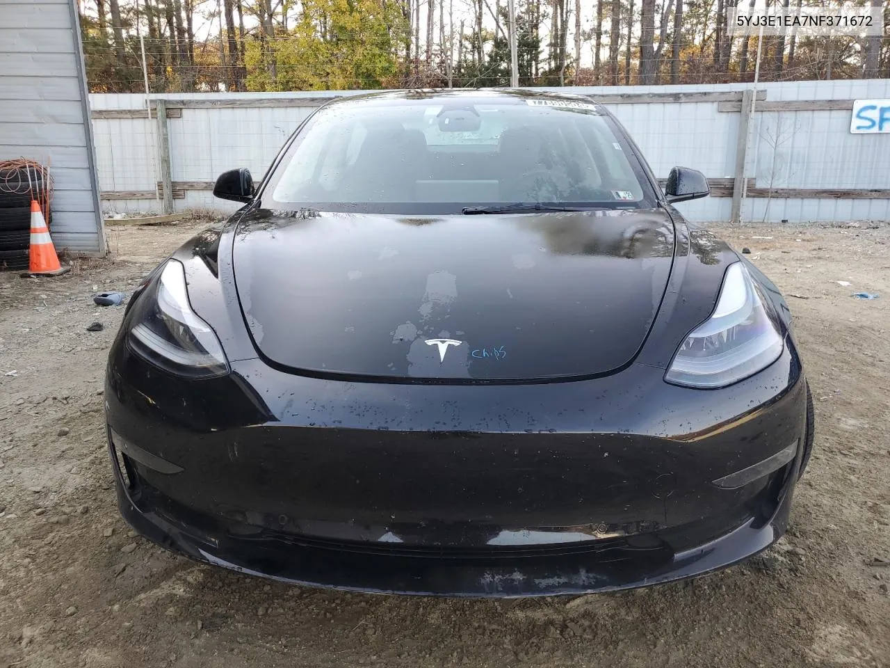 2022 Tesla Model 3 VIN: 5YJ3E1EA7NF371672 Lot: 77890504