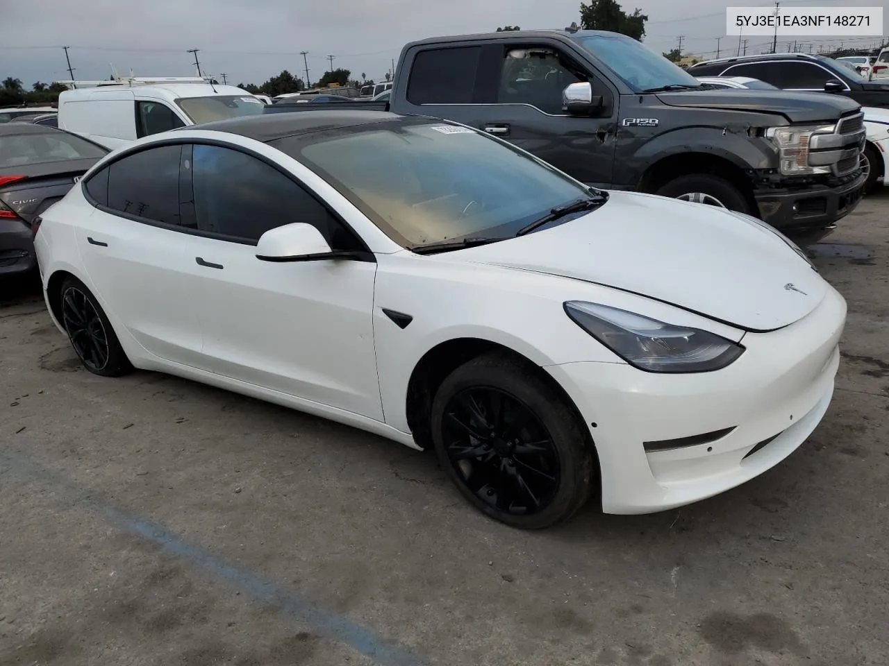 2022 Tesla Model 3 VIN: 5YJ3E1EA3NF148271 Lot: 78268414