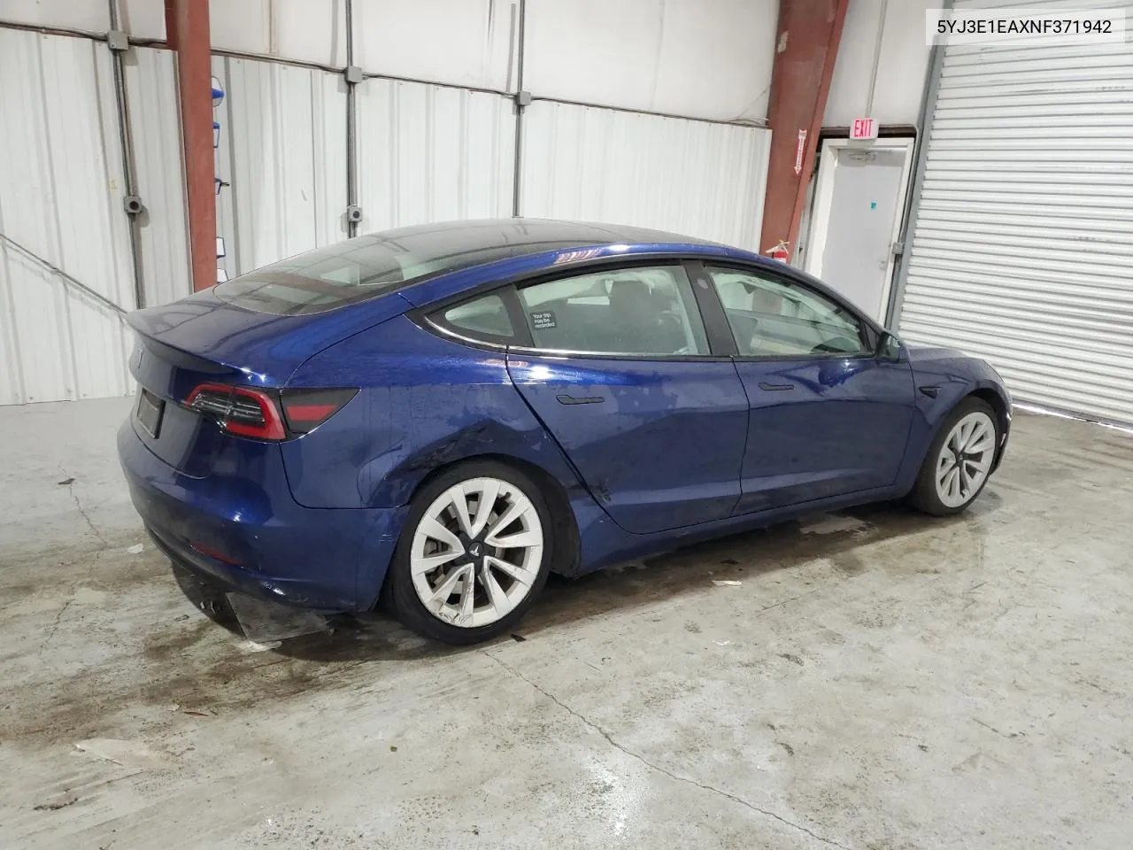 5YJ3E1EAXNF371942 2022 Tesla Model 3