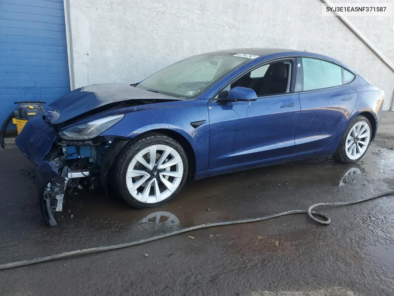 2022 Tesla Model 3 VIN: 5YJ3E1EA5NF371587 Lot: 78629624