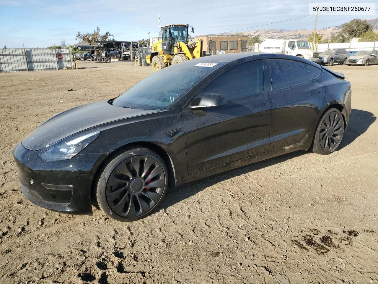 2022 Tesla Model 3 VIN: 5YJ3E1EC8NF260677 Lot: 78697654