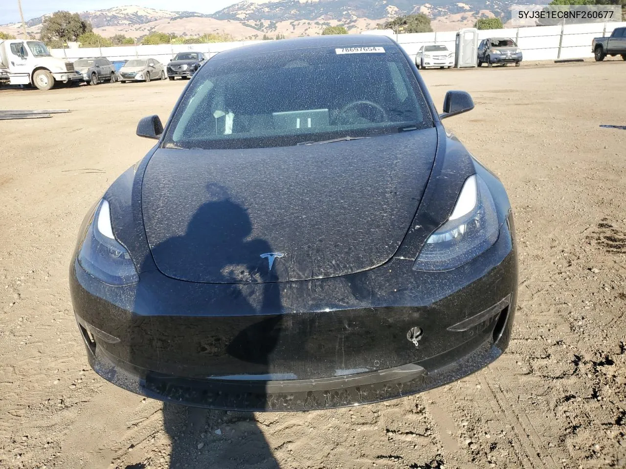 2022 Tesla Model 3 VIN: 5YJ3E1EC8NF260677 Lot: 78697654